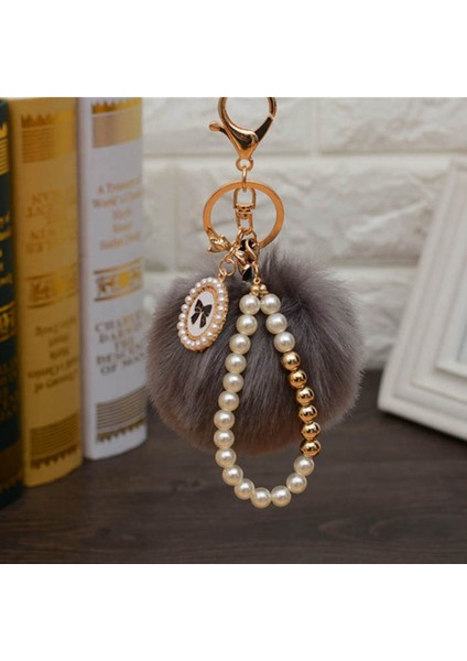 Açık Pembe Tarzı Sevimli Tavşan Kürk Top Şekilli Boncuklu Bileklik Anahtarlık Araba Anahtar Halkası Çanta Süsü Dekorasyonu (Yurt Dışından) fırsatları