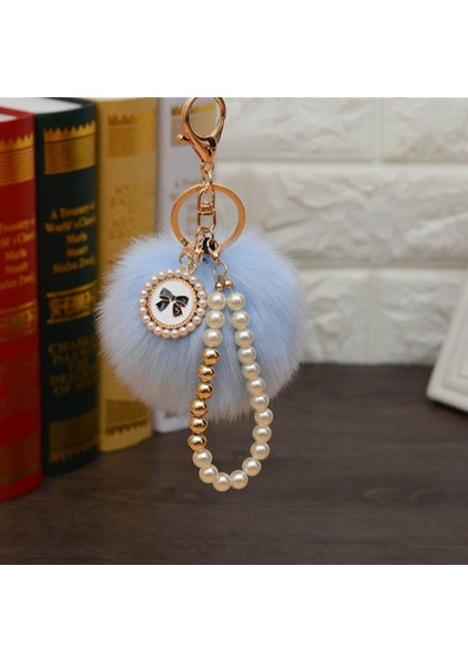 Açık Pembe Tarzı Sevimli Tavşan Kürk Top Şekilli Boncuklu Bileklik Anahtarlık Araba Anahtar Halkası Çanta Süsü Dekorasyonu (Yurt Dışından) indirimleri