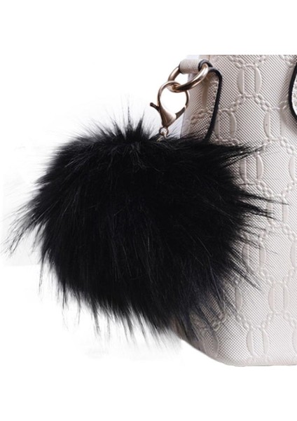Camgöbeği Stili 16 Cm Büyük Tüylü Kürk Ponpon Top Araba Çanta Anahtarlık Kolye Anahtarlık (Yurt Dışından) modelleri