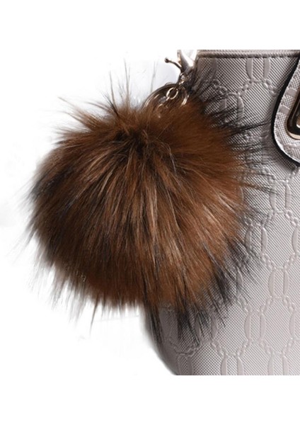 Camgöbeği Stili 16 Cm Büyük Tüylü Kürk Ponpon Top Araba Çanta Anahtarlık Kolye Anahtarlık (Yurt Dışından) indirimleri