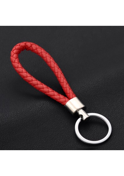 Gümüş Tarzı El Yapımı Deri Pu Bilek Halatı Örme Anahtarlık Metal Kendin Yap Aksesuar Anahtar Zinciri Örme Anahtar Tutucu Anahtar Kapağı Oto Anahtarlık Kolye (Yurt Dışından) fırsatları