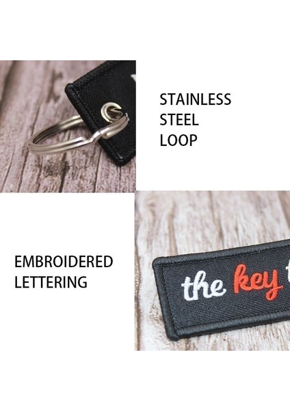 No.8 Boyutu Anahtarlık Siyah Nakış Anahtarlık Araba Motosiklet Anahtarlığı Anahtarlık Anahtar Tutucu Anahtar Toka (Yurt Dışından) fırsatları