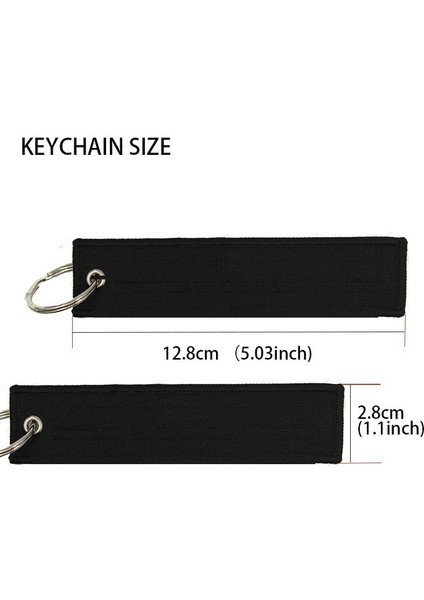 No.8 Boyutu Anahtarlık Siyah Nakış Anahtarlık Araba Motosiklet Anahtarlığı Anahtarlık Anahtar Tutucu Anahtar Toka (Yurt Dışından) indirimleri