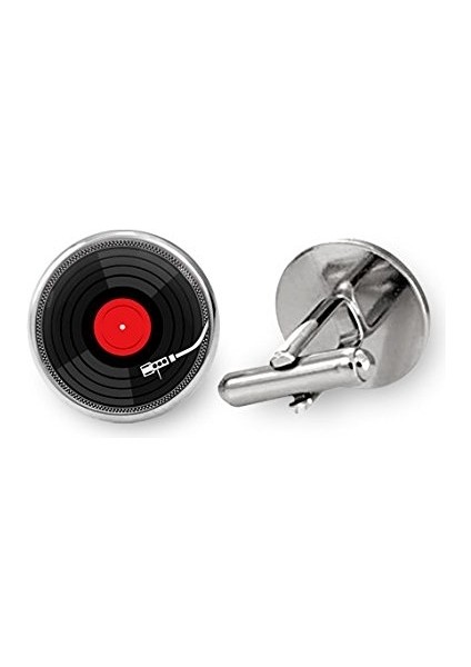 Dj Cufflinks Plak Kolye Manşet Iğneleri (Yurt Dışından)