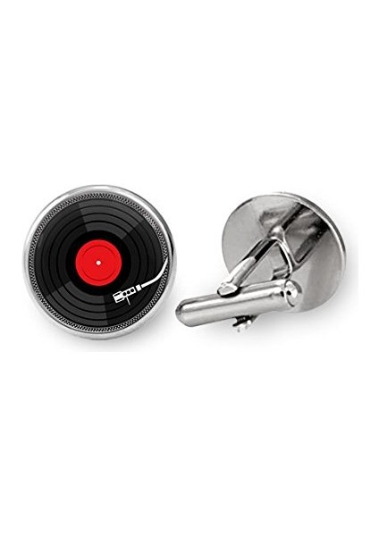 Dj Cufflinks Plak Kolye Manşet Iğneleri (Yurt Dışından)