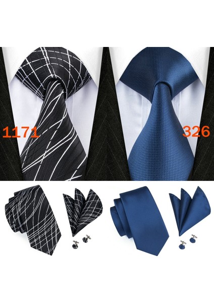 Çok Renkli Stil No.660 Boyutu Moda Tasarım Ipek Kravat Mendil Kol Düğmesi Seti Formal Krawatte Takım - E-Ticaret (Yurt Dışından) fırsatları