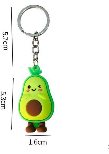No.1 Boyutu Kauçuk Avokado Anahtarlık Çiftler Anahtarlık Halkası Vegan Yeşil Meyve Moda Araç Aksesuarları (Yurt Dışından) fırsatları