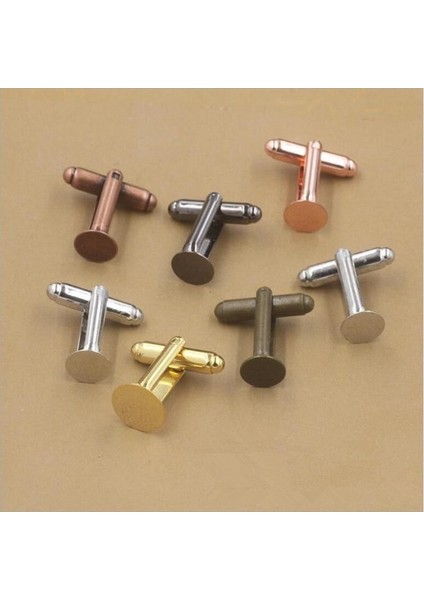 Gül Altın Tarzı 10 Mm 10 Adet Yuvarlak Kol Düğmesi Boş Ayarları Pirinç Boş Takı Ayakları Cameo Kolye Için Kullanılabilir (Yurt Dışından)
