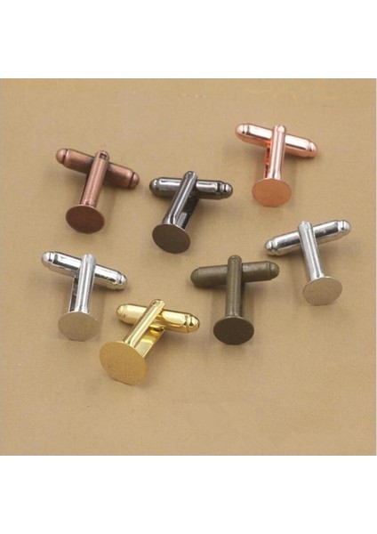 Gül Altın Tarzı 10 Mm 10 Adet Yuvarlak Kol Düğmesi Boş Ayarları Pirinç Boş Takı Ayakları Cameo Kolye Için Kullanılabilir (Yurt Dışından)