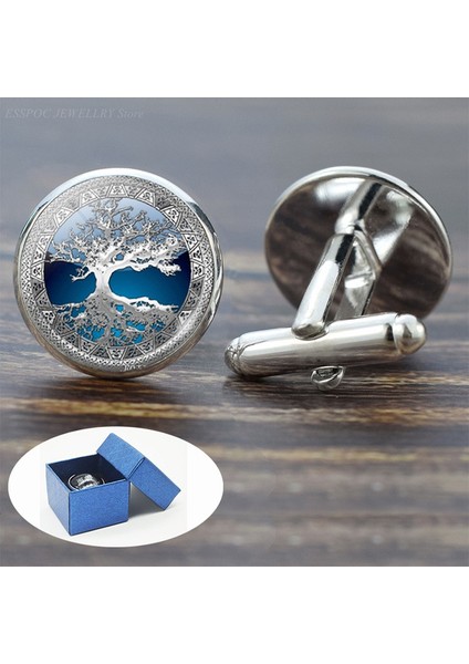 Gümüş Tarzı No.5 Boyutu Hayat Ağacı Kol Düğmeleri En Iyi Damat Kol Düğmeleri Seti Düğün Hayat Ağacı Takım Gömlek Gümüş Kol Düğmeleri Erkek Aksesuarları (Yurt Dışından) fiyatları