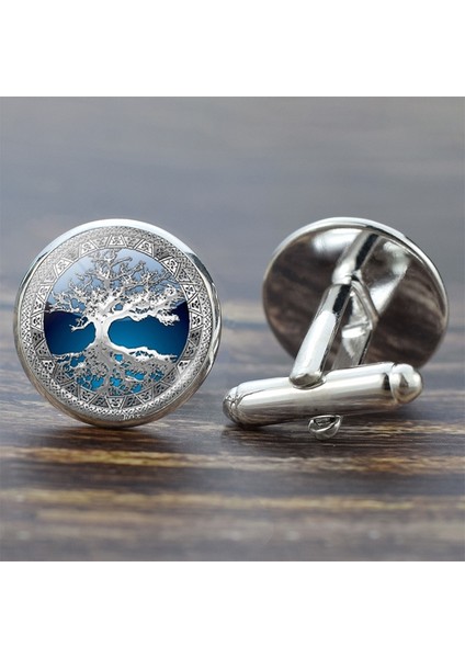 Gümüş Tarzı No.5 Boyutu Hayat Ağacı Kol Düğmeleri En Iyi Damat Kol Düğmeleri Seti Düğün Hayat Ağacı Takım Gömlek Gümüş Kol Düğmeleri Erkek Aksesuarları (Yurt Dışından) indirimleri