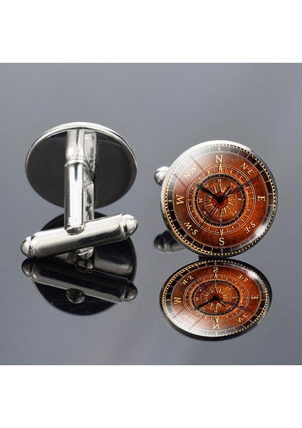 No.9 Boyutu Erkek Moda Gümüş Düğün Kol Düğmesi Takım Elbise Kol Düğmesi Aksesuar Için Vintage Desenli Kol Düğmesi - Erkekler Için (Yurt Dışından)