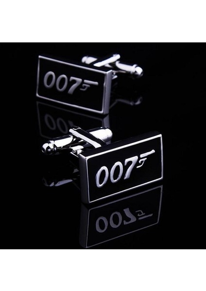 James Bond Kol Düğmesi Siyah&Amp;Gümüş Erkekler Için Kol Düğmeleri (Yurt Dışından)