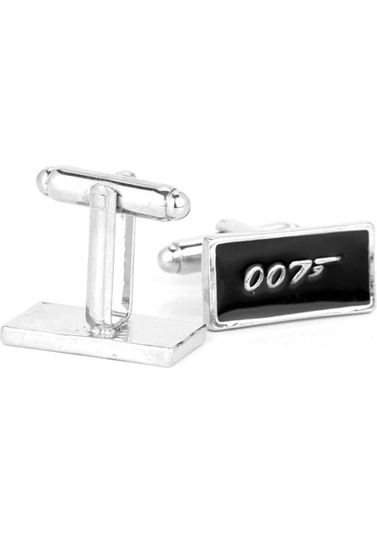 James Bond Kol Düğmesi Siyah&Amp;Gümüş Erkekler Için Kol Düğmeleri (Yurt Dışından)