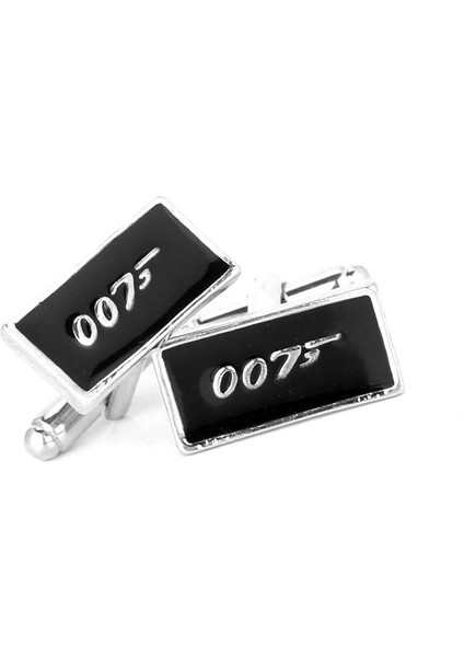 James Bond Kol Düğmesi Siyah&Amp;Gümüş Erkekler Için Kol Düğmeleri (Yurt Dışından)