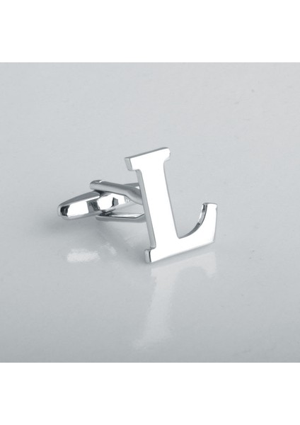 Gümüş Tarzı L Beden Mert Aksesuarları Için Gümüş Harfli Kol Düğmeleri - Takı (Yurt Dışından)