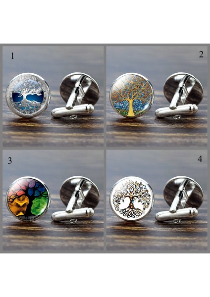 Gümüş Tarzı No.9 Boyutu Erkekler Için Yaşam Ağacı Kol Düğmeleri Sanat Tablo Kol Düğmesi Seti Düğün Iş Yaşam Ağacı Takım Gömlek Gümüş Kol Düğmeleri Erkek Aksesuarları (Yurt Dışından) fırsatları
