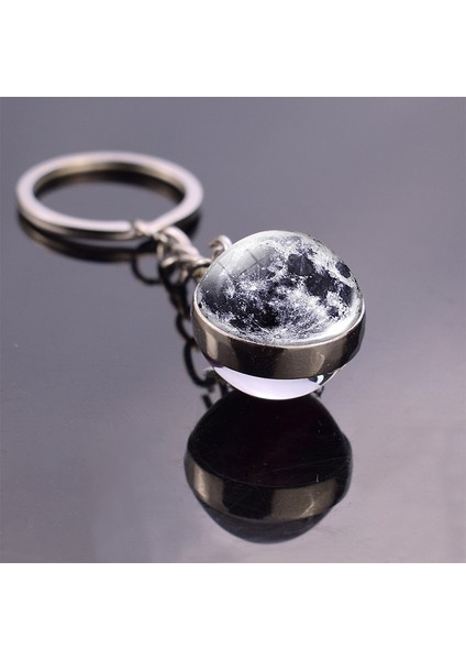 Gümüş Tarzı Jüpiter Dünya Ay Topu Anahtarlık Galaksi Güneş Sistemi Gezegen Cam Topu Kolye Anahtarlık Evren Güneş Jüpiter Çift Taraflı Cam Topu Mücevher (Yurt Dışından) fırsatları