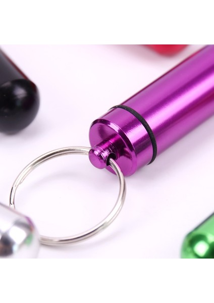 Mor Tarzı 2 Adet Suya Dayanıklı Hap Kutusu Kılıfı Seyahat Açık Şişe Gizleme Kutusu Anahtarlık Sağlık Bakımı (Yurt Dışından)