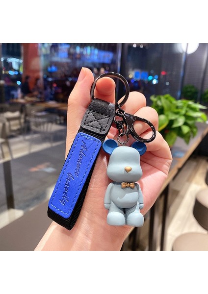 Mavi Stil Yeni Yaratıcı Çok Renkli Reçine Ayı Bebek Anahtarlık Sevimli Kolye Sırt Çantası Kolye Çizgi Film Bebek 2021 (Yurt Dışından)
