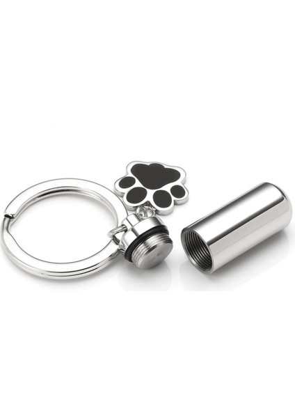 Gümüş Tarzı Anahtarlık - Silindir Pati Izi 1 Evcil Hayvan Anahtarlık Pati Baskılı Kolye Ve Silindir Anı Kül Kolye Paslanmaz Çelik Kül Takı (Yurt Dışından) indirimleri