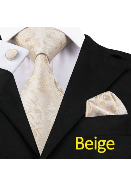 Kırmızı Stil 8,5 Cm Hi-Tie Erkek Paisley Çiçekli Ipek Kravat Mendil Kol Düğmesi Seti (Yurt Dışından) fiyatları