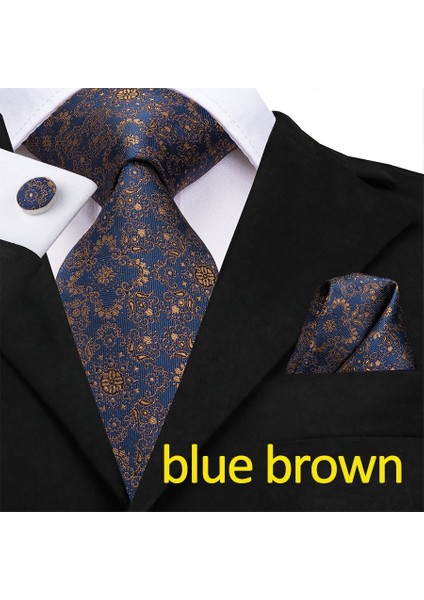Kırmızı Stil 8,5 Cm Hi-Tie Erkek Paisley Çiçekli Ipek Kravat Mendil Kol Düğmesi Seti (Yurt Dışından) indirimleri