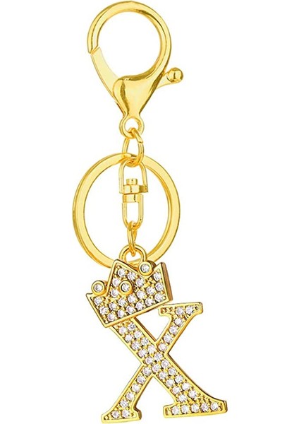 Altın Tarzı S Beden Alfabe Anahtarlık Taç Taşlı Harf A-Z Anahtarlık İlk Anahtarlık (Yurt Dışından) fırsatları