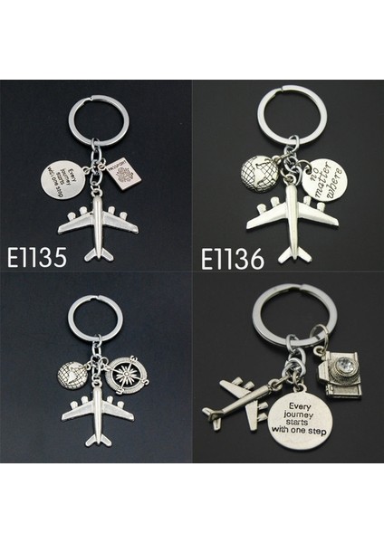 Asit Yeşili Stili E880-1 1 Pc Gezgin Ruhlu Seyahat Sever Anahtarlık Uçak Pusula Pasaport Anahtarlık El Yapımı Seyahat Takıları (Yurt Dışından) fiyatları