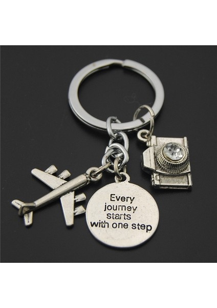 Asit Yeşili Stili E880-1 1 Pc Gezgin Ruhlu Seyahat Sever Anahtarlık Uçak Pusula Pasaport Anahtarlık El Yapımı Seyahat Takıları (Yurt Dışından) modelleri