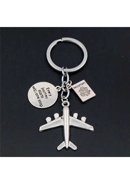 Asit Yeşili Stili E880-1 1 Pc Gezgin Ruhlu Seyahat Sever Anahtarlık Uçak Pusula Pasaport Anahtarlık El Yapımı Seyahat Takıları (Yurt Dışından) fırsatları