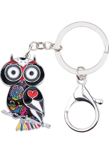 Siyah Stil Kadınlar Için Bilezik Alaşım Çiçekli Baykuş Kuş Anahtarlıklar Hayvan Anahtarlık Takı (Yurt Dışından) fiyatları