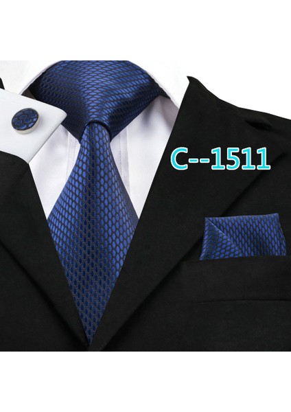 Çok Renkli Stil No.5507 Boyutu Düğün Iş Görüşmesi Için Erkek Paisley Ipek Kravat Mendil Kol Düğmeleri Seti (Yurt Dışından)