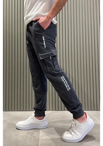 Paça Ribanalı Kargo Cepli Jogger Eşofman Altı