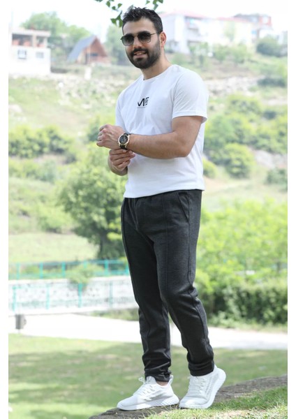 Ön Çimalı Duble Paça Erkek Bel Lastikli Pantolon P-00010845