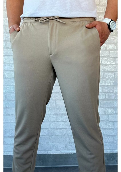 Bel Bağcıklı Erkek Jogger Pantolon