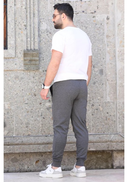 Baskılı Paça Ribanalı Jogger Erkek Eşofman Altı