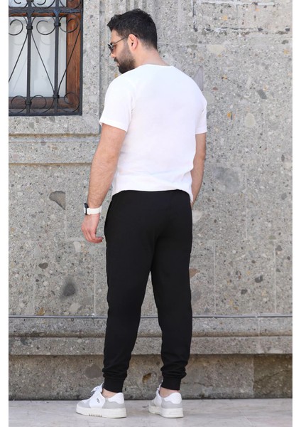 Baskılı Paça Ribanalı Jogger Erkek Eşofman Altı