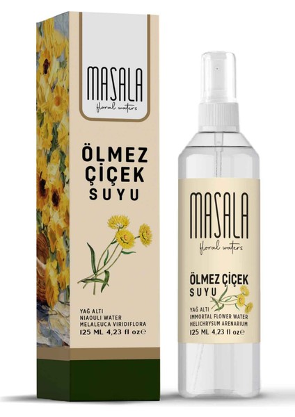 Saf Ölmez Çiçek Suyu 125 ml %100 Doğal Yağlı Hidrosol - Tonik Immortal Flower Water Hydrosol Tonic