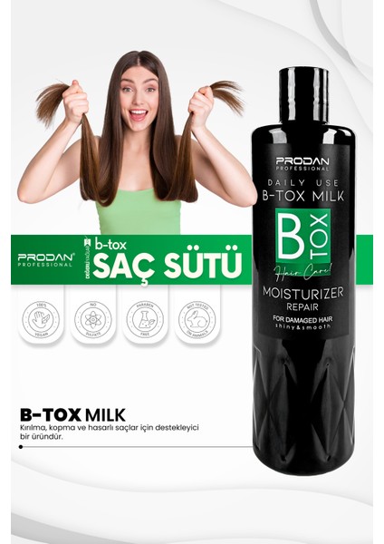 B-Tox Saç Sütü & Şampuan | Onarıcı ve Yenileyici 2'li Saç Bakım Seti - 400ml X2