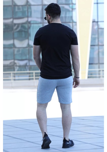 Önü Fileli Paçası Baskılı Erkek Şort modelleri
