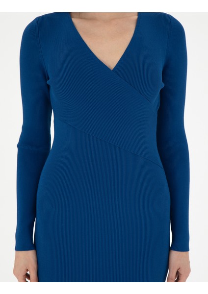 Kadın Saks Ex. Slim Fit Triko Elbise 50290598-VR045 indirimleri
