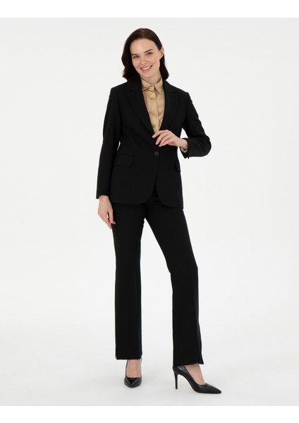 Kadın Siyah Slim Fit Ceket 50290392-VR046