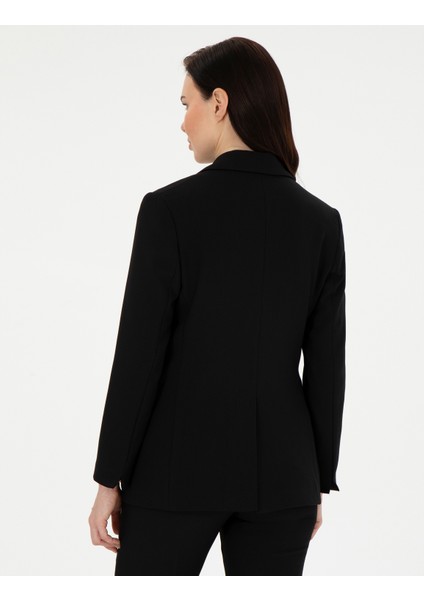 Kadın Siyah Slim Fit Ceket 50290392-VR046