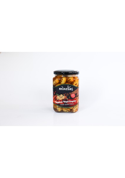 Izgara Yeşil Zeytin 660 gr 720 cc Cam Kavanoz