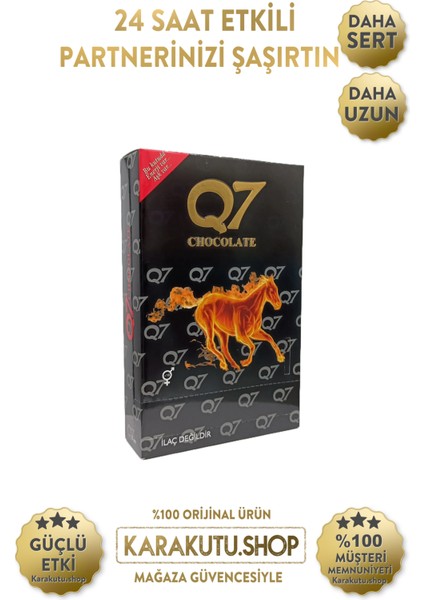 Q7 Çikolata 35 gr 12 Adet Ginsengli Chocolate Unisex