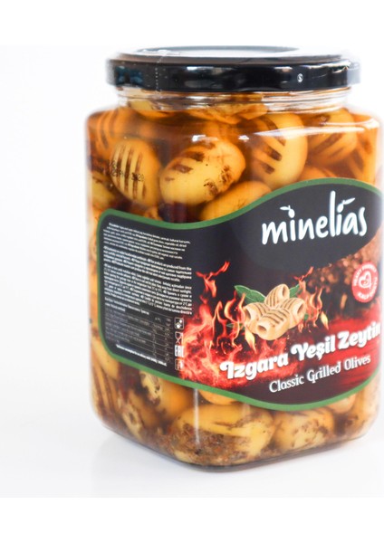 Izgara Yeşil Zeytin 660 gr 720 cc Cam Kavanoz