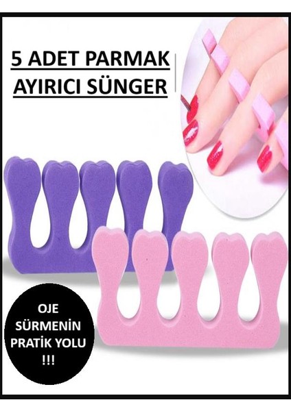 Parmak Ayırıcı Sünger Oje Sürme Aparatı Manikür Pedikür El Ayak Tırnak Yapma