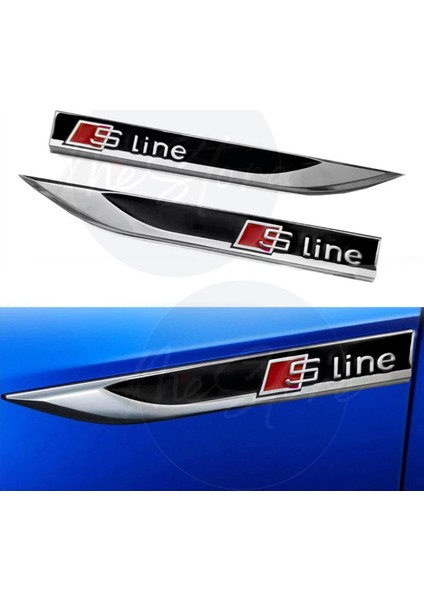 Sline Çamurluk Logosu Arması Sticker Spor Görünümlü Çamurluk Bıçak Sticker