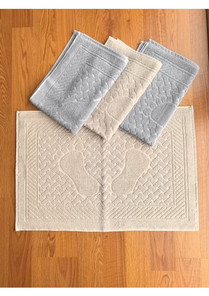 2 Adet Ayak Havlusu %100 Pamuk 50X70 Premium